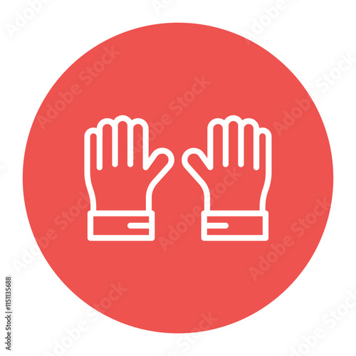 Gym Gloves icon vector image. Can be used for Weightlifting.