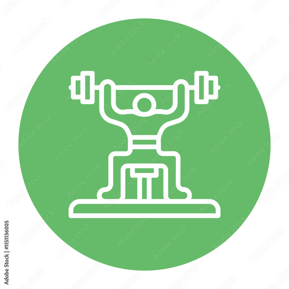 Shoulder Press icon vector image. Can be used for Weightlifting. Shoulder Press icon vector image. Can be used for Weightlifting.