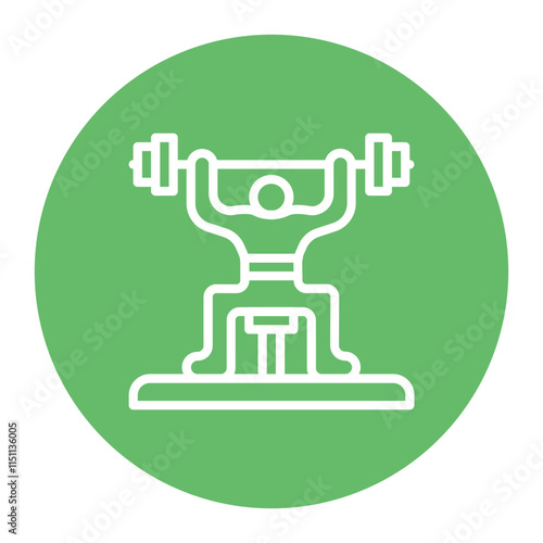 Shoulder Press icon vector image. Can be used for Weightlifting.
