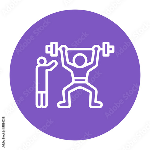 Spotter icon vector image. Can be used for Weightlifting.