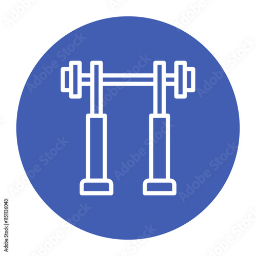 Squat Rack icon vector image. Can be used for Weightlifting.