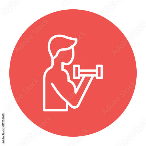 Tricep Extension icon vector image. Can be used for Weightlifting.