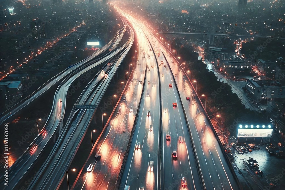 Obraz premium traffic at night