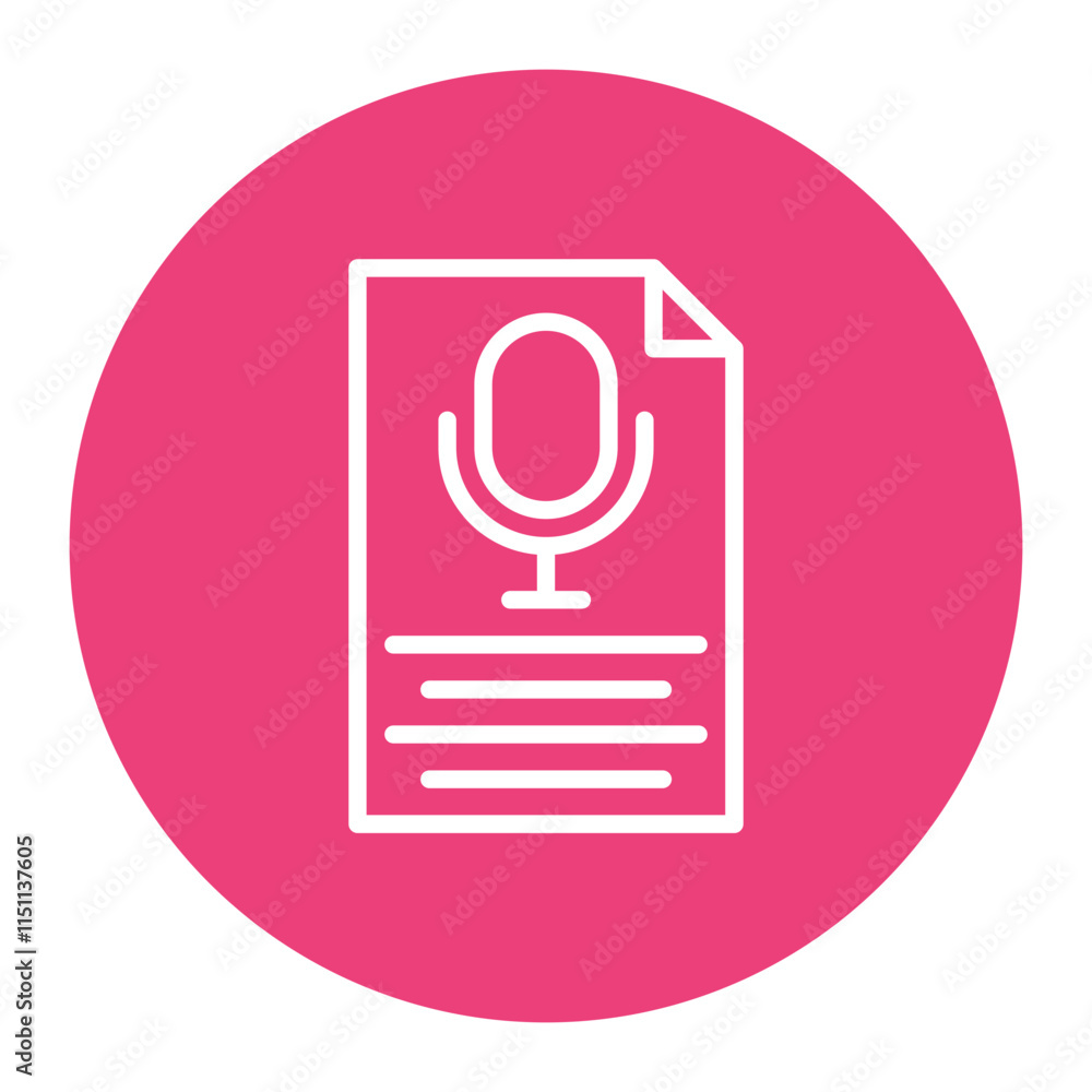 Podcast Script icon vector image. Can be used for Podcast. Podcast Script icon vector image. Can be used for Podcast.