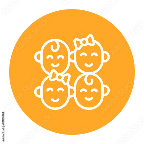 Cousins icon vector image. Can be used for Family.