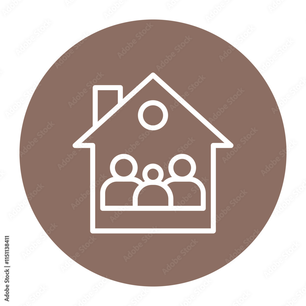 Family Home icon vector image. Can be used for Family. Family Home icon vector image. Can be used for Family.
