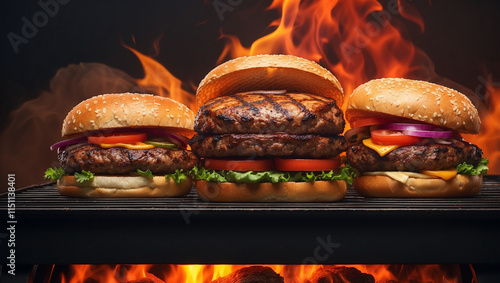 Delicious Flame-Grilled Burgers and Steak for a Memorable BBQ Gathering