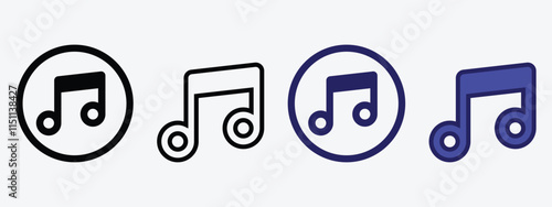 Music Icon Vector. Audio Music Symbol Icon. Album Music.