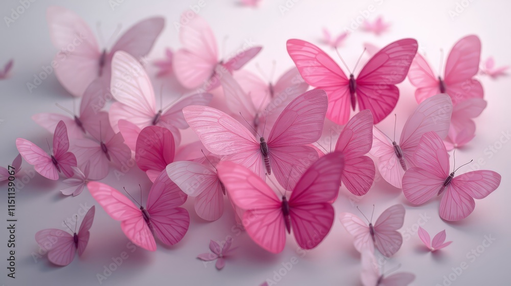 A Stunning Collection of Beautiful Pink Butterflies in Various Shades and Sizes A Stunning Collection of Beautiful Pink Butterflies in Various Shades and Sizes