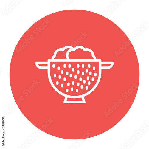 Strainer icon vector image. Can be used for Food Processing.