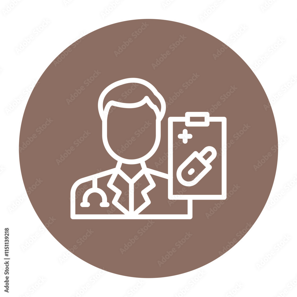 Endocrinologist icon vector image. Can be used for Diabetes. Endocrinologist icon vector image. Can be used for Diabetes.