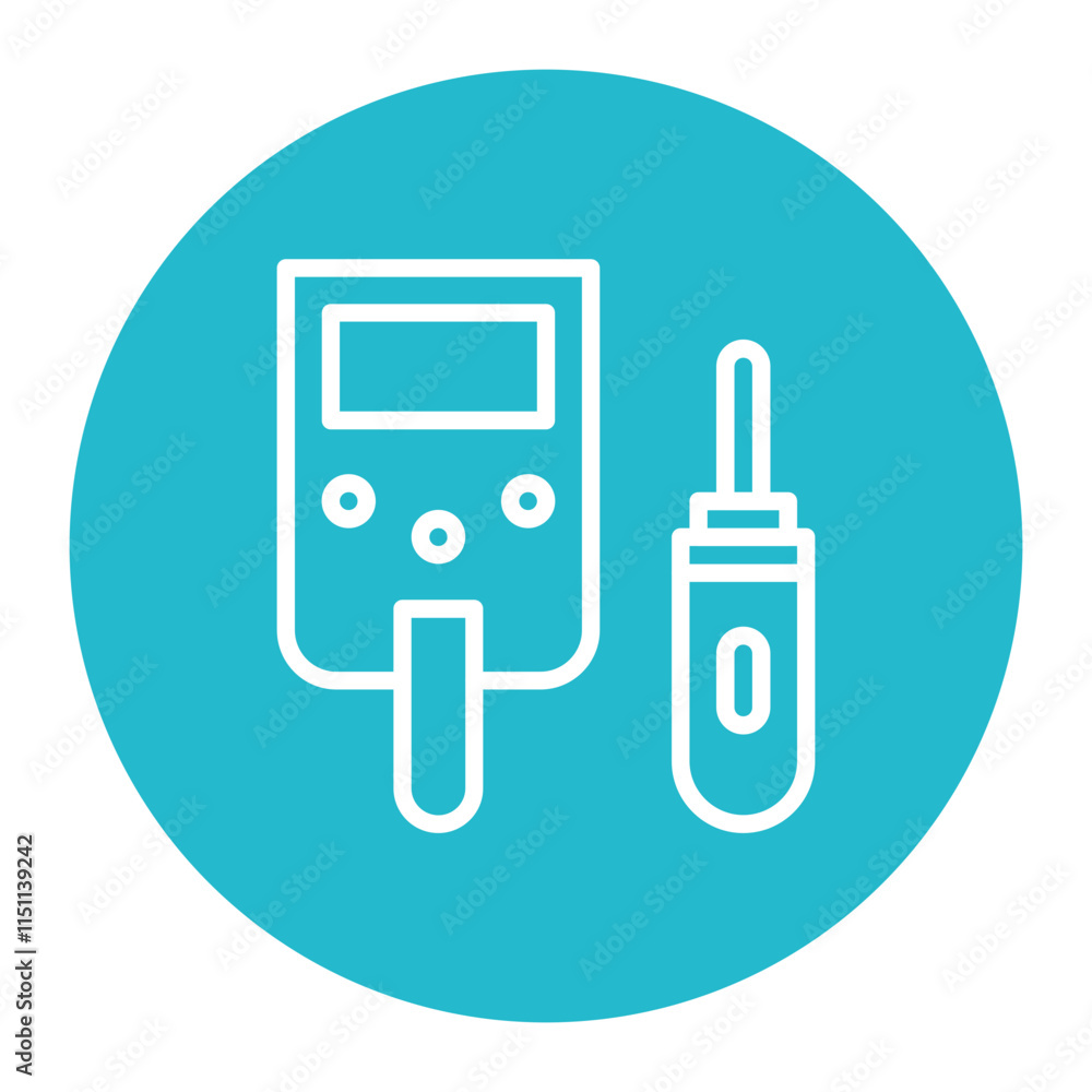 Glucose Control icon vector image. Can be used for Diabetes. Glucose Control icon vector image. Can be used for Diabetes.