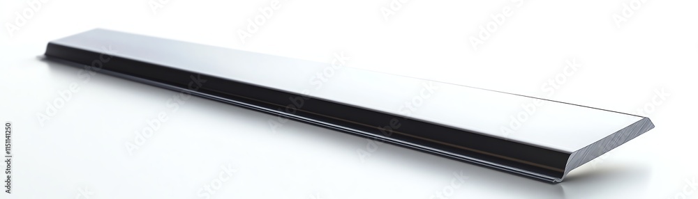Metal strip, sleek design, white isolated background. Metal strip, sleek design, white isolated background.