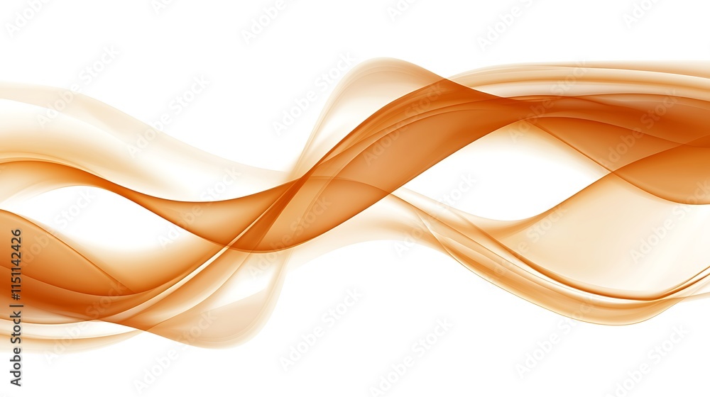 Abstract orange wave on white background. (2)
