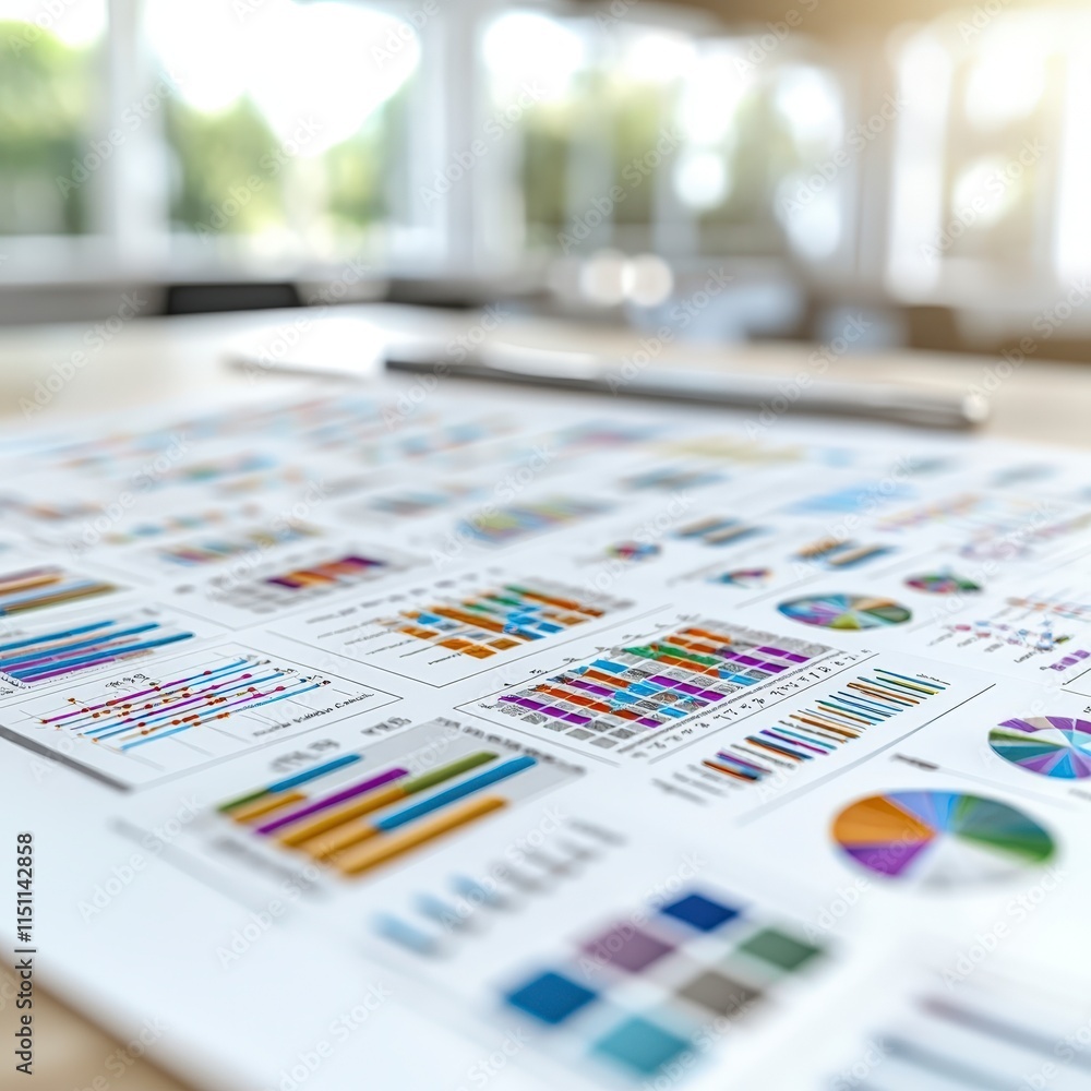 Business Charts Graphs Data Analysis Report Document Closeup Business Charts Graphs Data Analysis Report Document Closeup