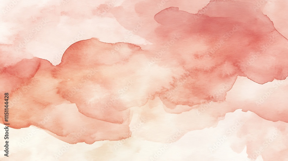 Fototapeta premium Abstract soft red watercolor background.