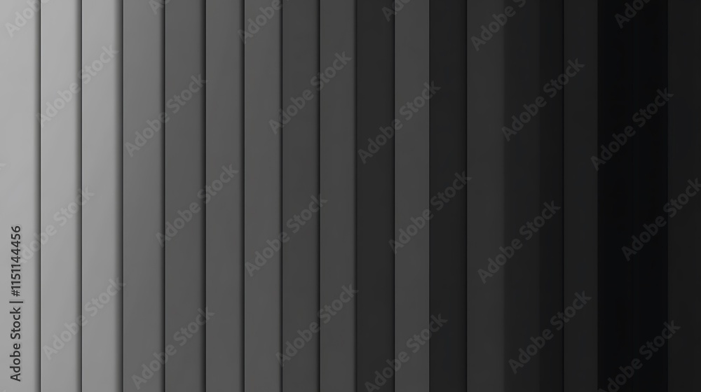 Obraz premium Dark gray vertical gradient stripes.