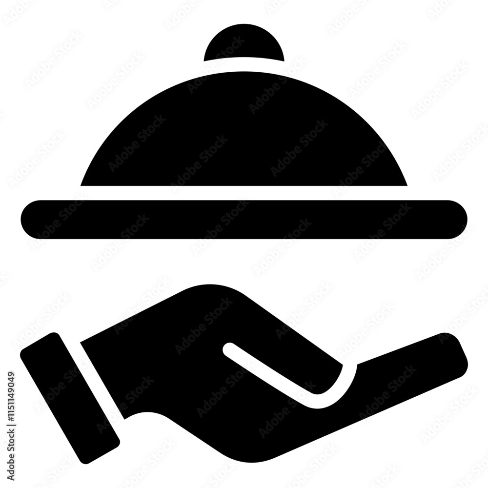 Serve Icon, Black And White Glyph Icon Symbol Serve Icon, Black And White Glyph Icon Symbol