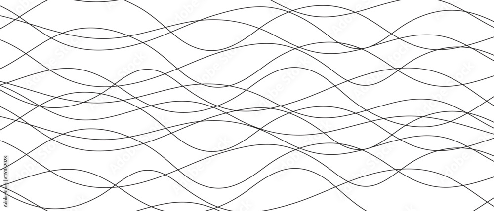 Obraz premium abstract thin wave lines vector graphic
