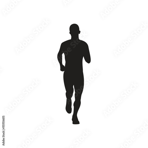 A Runner silhouette sprinter runner