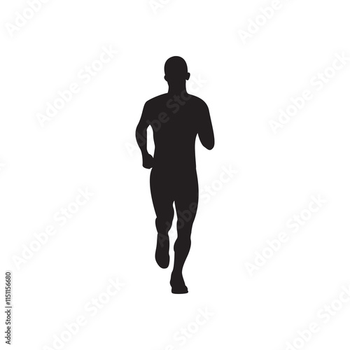 A Runner silhouette sprinter runner