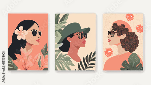 Women tropical boho templates