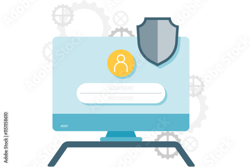 login screen on a computer
