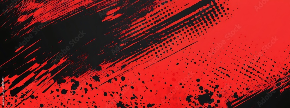Fototapeta premium Red and black grunge background.