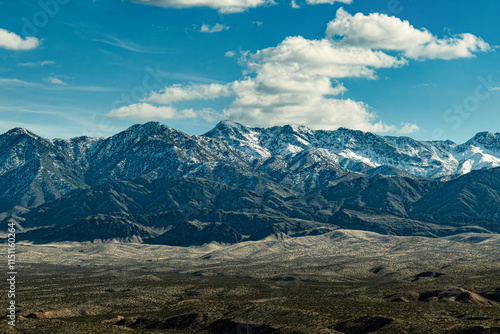 Closeup of New York Mountains with snow cover