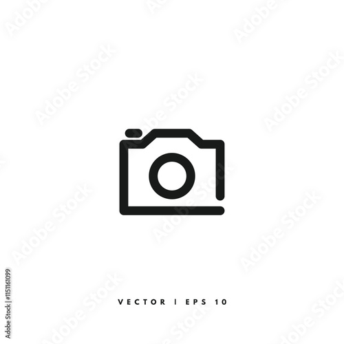 Camera Icon. Editable Stroke