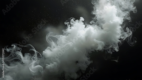 Abstract Smoke Cloud Against a Dark Background photo