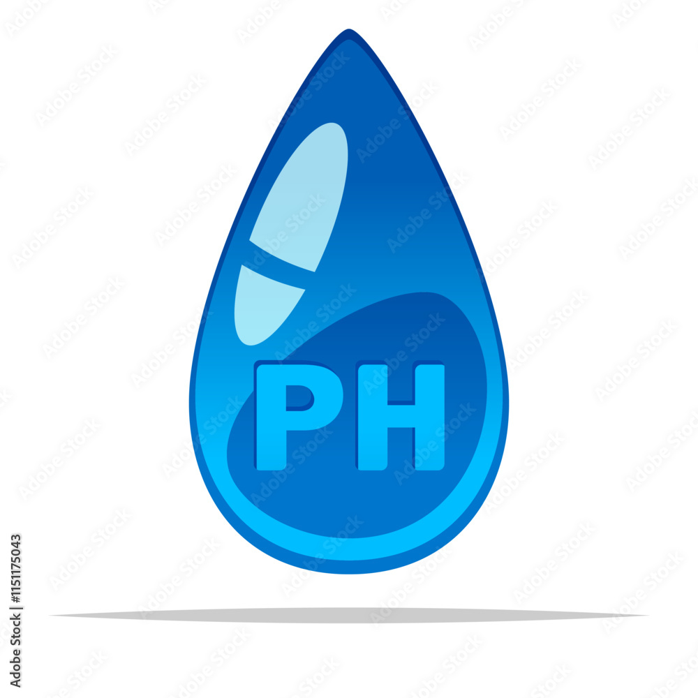 Alkaline water PH symbol vector isolated illustration Alkaline water PH symbol vector isolated illustration