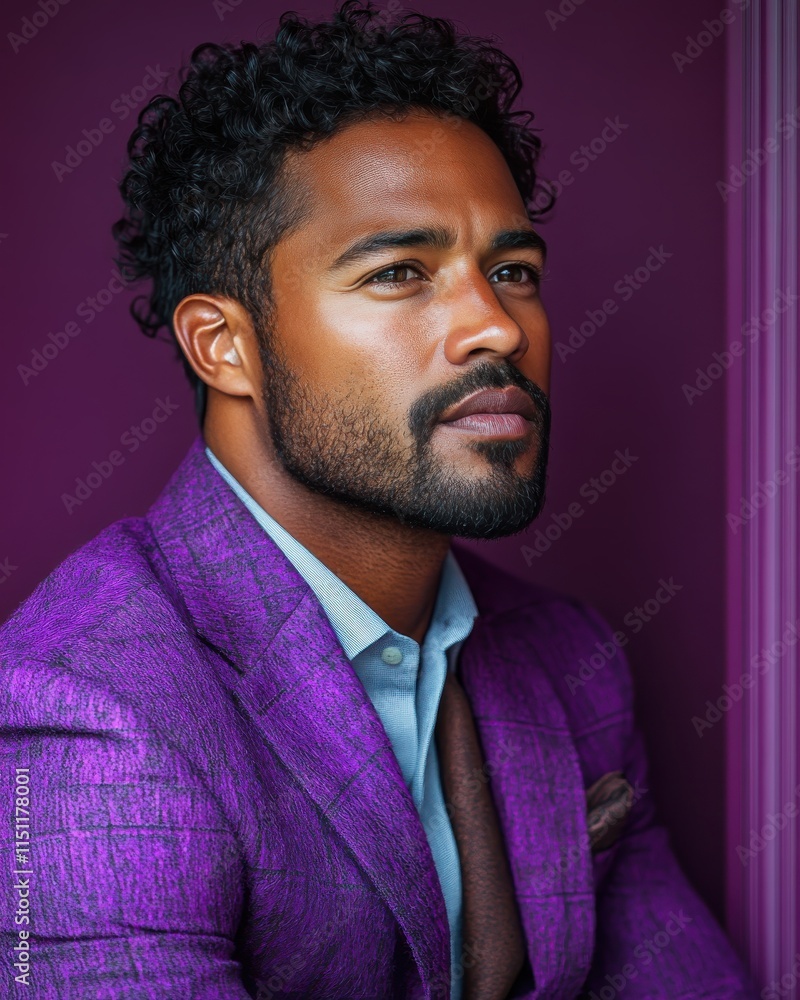 Fototapeta premium portrait business man wearing a suit with a beard