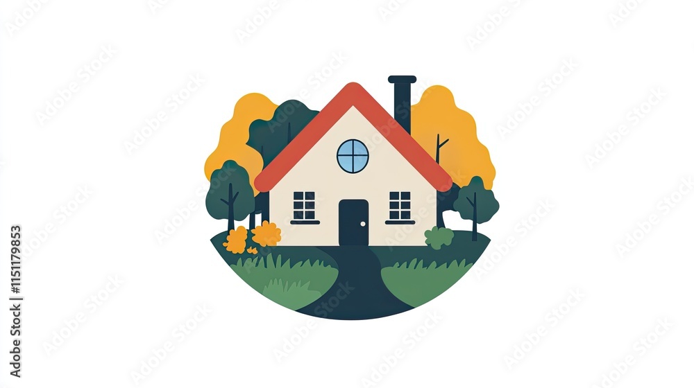 A vector logo of a house - A vector logo of a house -