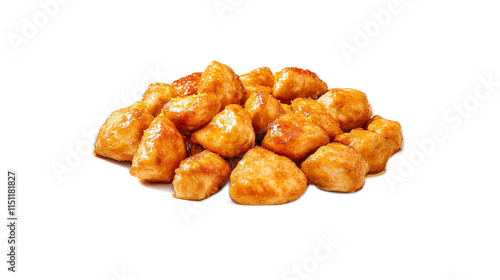 Delicious Golden Chicken Bites with Glossy Sweet Sauce