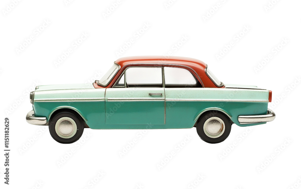 Retro Car with Plastic and Metal Design isolated on transparent Background Retro Car with Plastic and Metal Design isolated on transparent Background