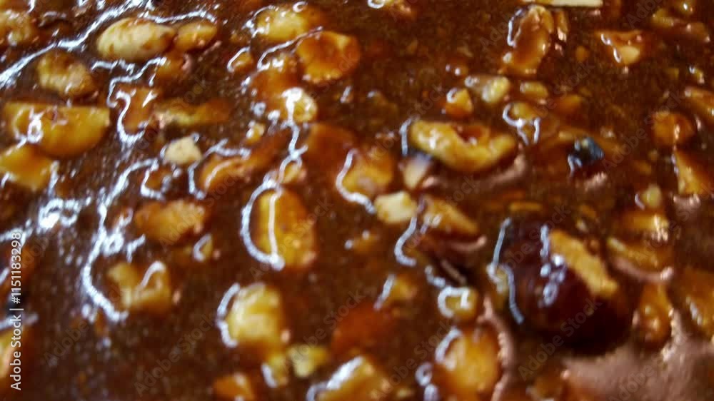 Delicious homemade grillage and gozinak made with assorted nuts