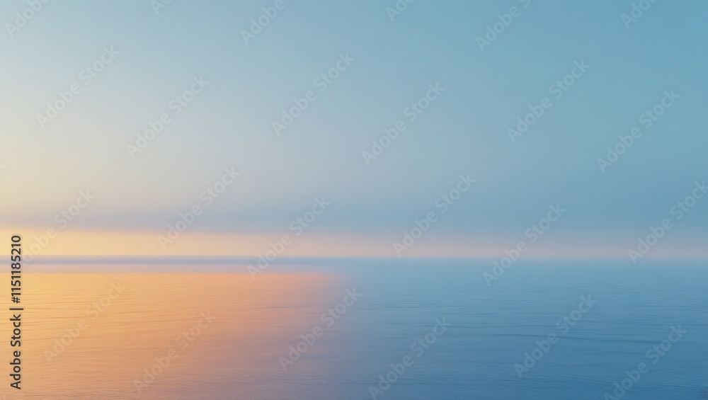 Fototapeta premium Serene Sunset Over Calm Ocean Waters
