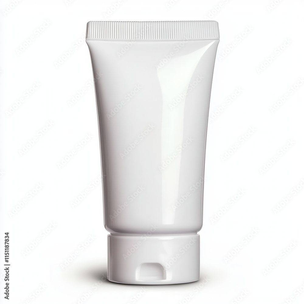 Empty White Tube Container for Cream or Lotion on Isolated Background Empty White Tube Container for Cream or Lotion on Isolated Background