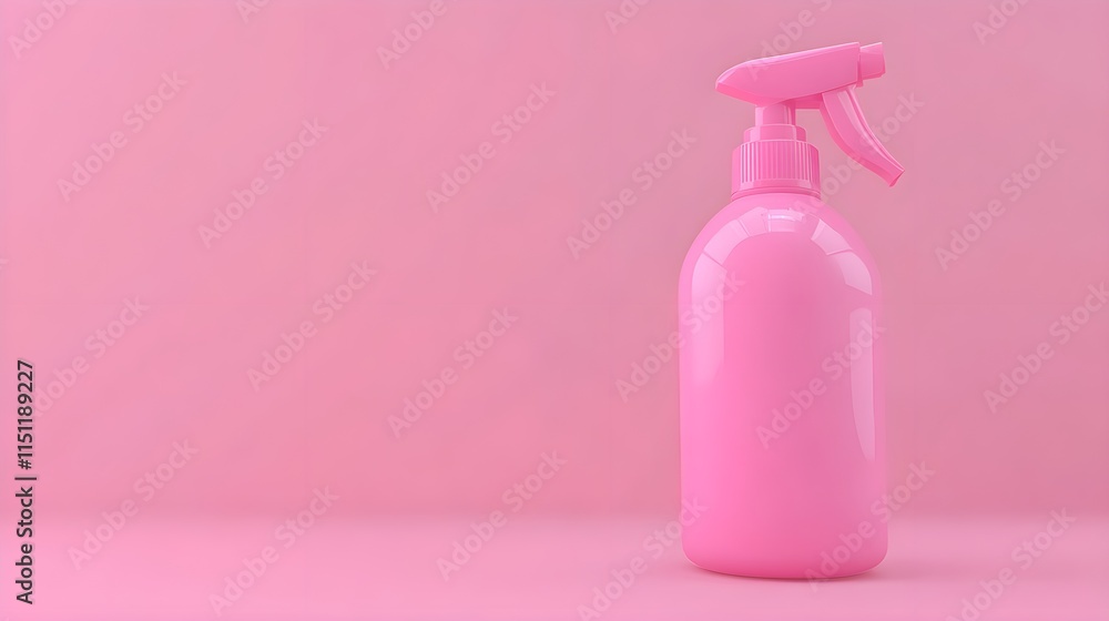 Cleaning action with pink spray bottle studio setting product photography minimalistic design Cleaning action with pink spray bottle studio setting product photography minimalistic design