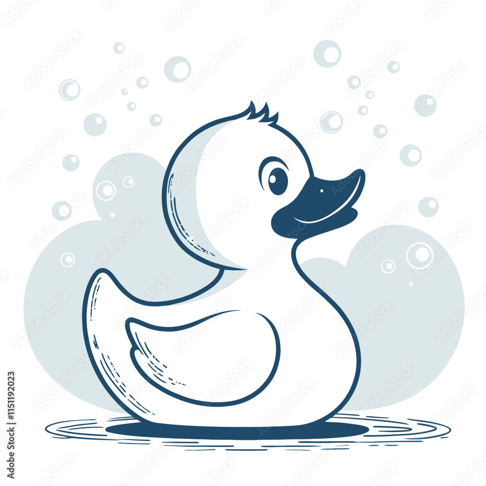 Duck Vector illustration isolated on white background Duck Vector illustration isolated on white background