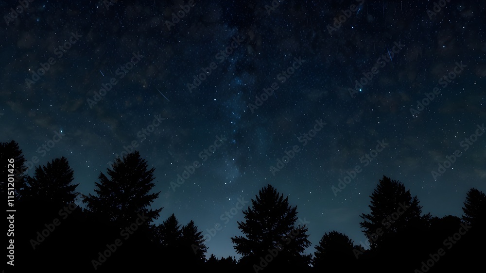 Naklejka premium Night sky with stars Generative AI