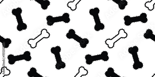 Dog bone seamless pattern thorn prickle barb prick spine sting doodle cartoon vector tile background repeat wallpaper gift wrapping paper illustration scarf isolated design