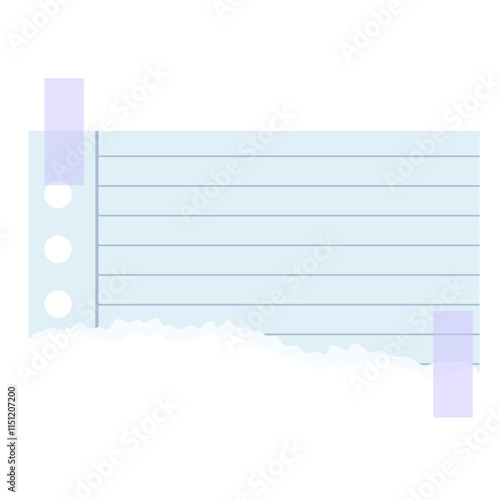 Rip Torn Paper with Tape