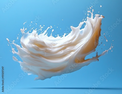 Dynamic milk splash photography studio visual artwork bright colors close-up creative concept photo