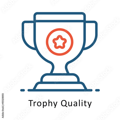 Trophy Quality Vector Two Color Icon. Eps 10 file