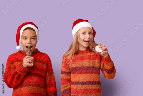 Cute little children eating...