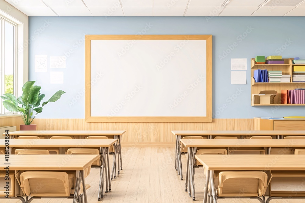Fototapeta premium Empty Classroom, Perfect for Learning