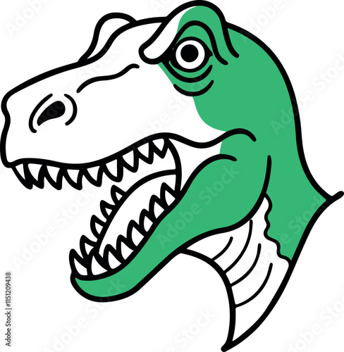 Engaging Illustration of a Tyrannosaurus Rex Head