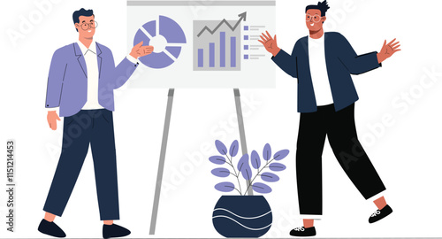A professional 2D vector illustration showcasing the concept of teamwork in a collaborative setting. 